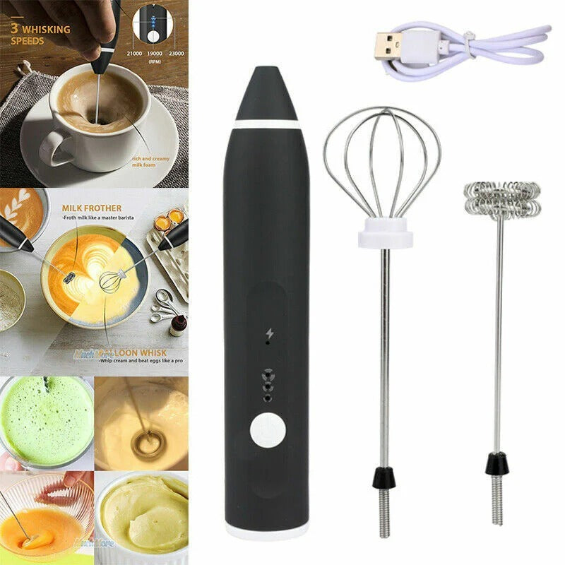 ☕2-In-1 Rechargeable Electric Coffee Beater & Milk