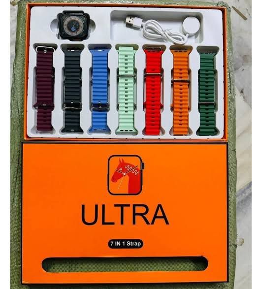 Ultra Smart Watch Bundle with 7-in-1 Interchangeable Straps